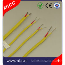 Cable de sensor revestido de PVC 20 / 24AWG alambre multifilar de termopar